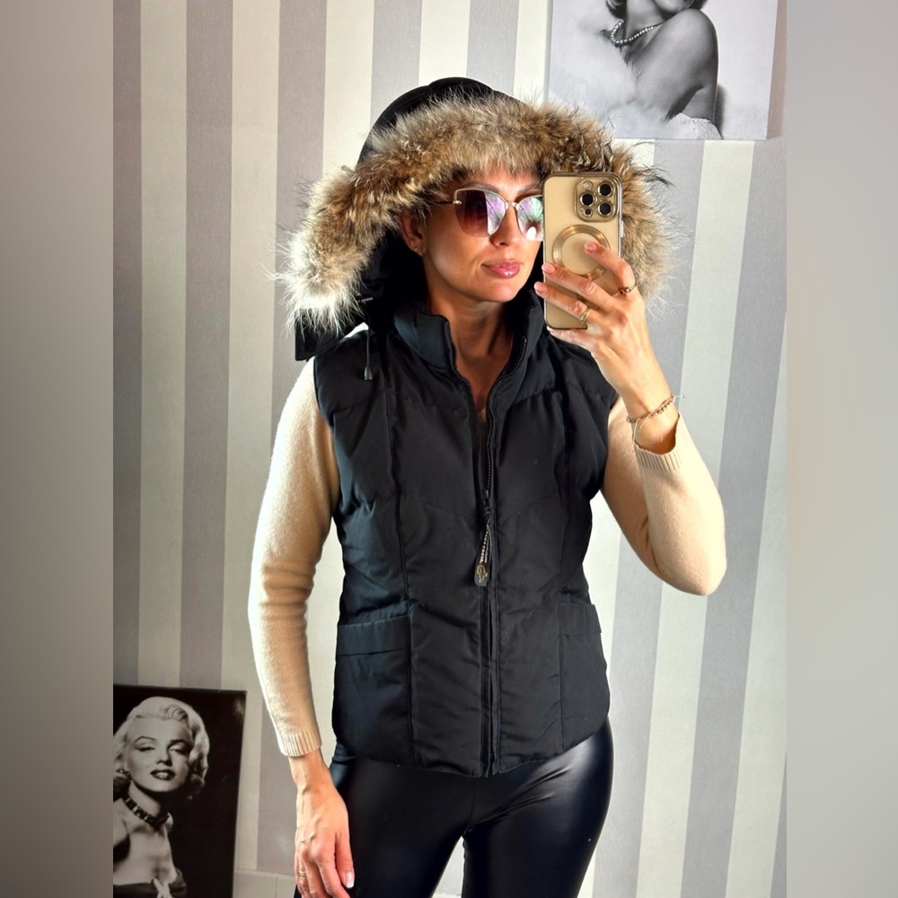 Canada Goose 50th Anniversary Icicle Vest - XXS Black Fur Hood
